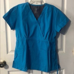 Blue scrub top